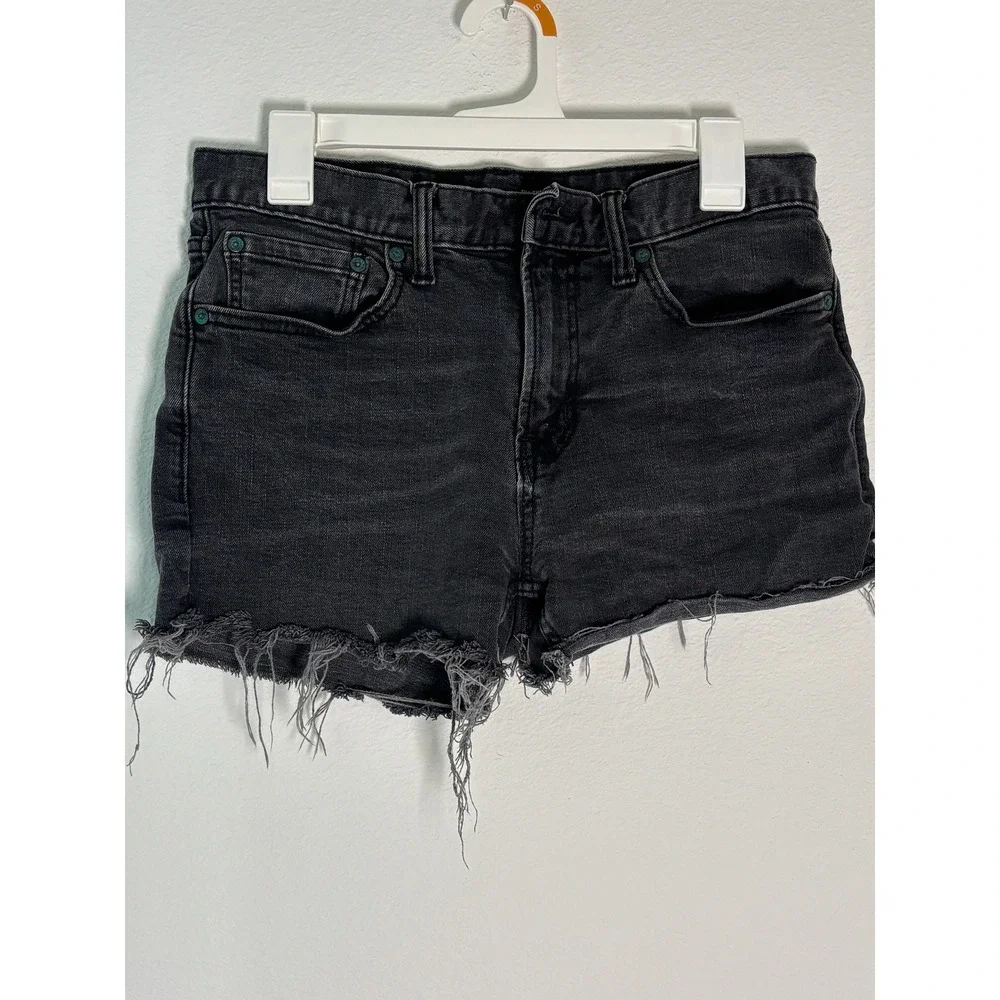 Old Navy Mens Straight Built-In‎ Flex Frayed Hem Denim Shorts Black 31 Waist